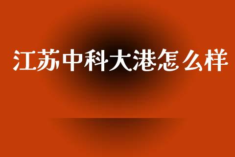 江苏中科大港怎么样_https://wap.lcjysmgs.com_原油期货_第1张