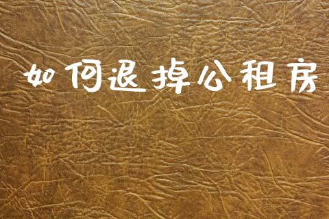 如何退掉公租房_https://wap.lcjysmgs.com_金融交易_第1张