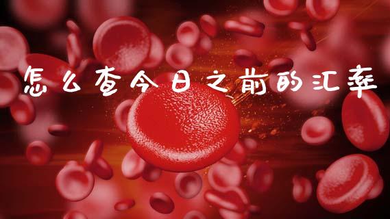 怎么查今日之前的汇率_https://wap.lcjysmgs.com_债券基金_第1张