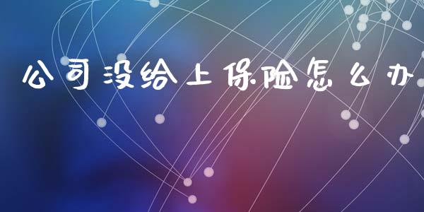 公司没给上保险怎么办_https://wap.lcjysmgs.com_金融交易_第1张