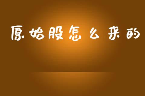 原始股怎么来的_https://wap.lcjysmgs.com_原油期货_第1张