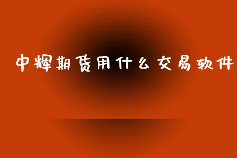 中辉期货用什么交易软件_https://wap.lcjysmgs.com_金融交易_第1张