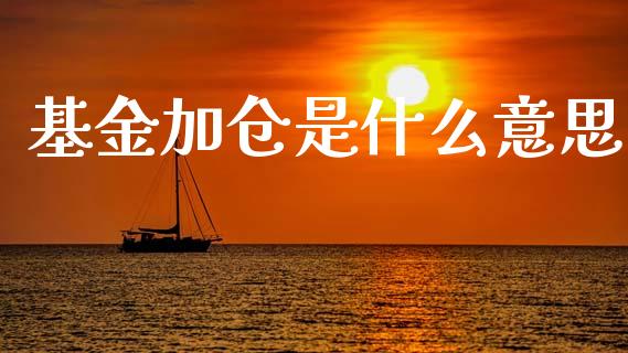 基金加仓是什么意思_https://wap.lcjysmgs.com_原油期货_第1张