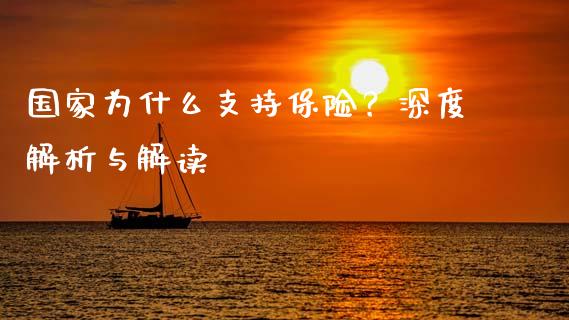 国家为什么支持保险？深度解析与解读_https://wap.lcjysmgs.com_原油期货_第1张